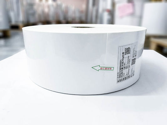 فیلمی مروارید شفاف PET خود چسبنده برچسب کاغذ رول 100μ ضخامت سطح
