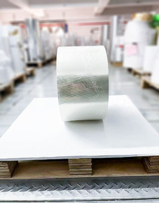 قیمت خوب رنگ سفید روشن PET BOPP کاغذ چسبنده جامبو رول تایید SGS آنلاین