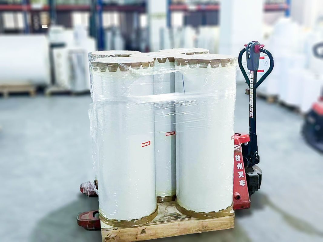 چسب آکریلیک شفاف نوع خود چسبنده برچسب کاغذ رول روشن سفید PVC